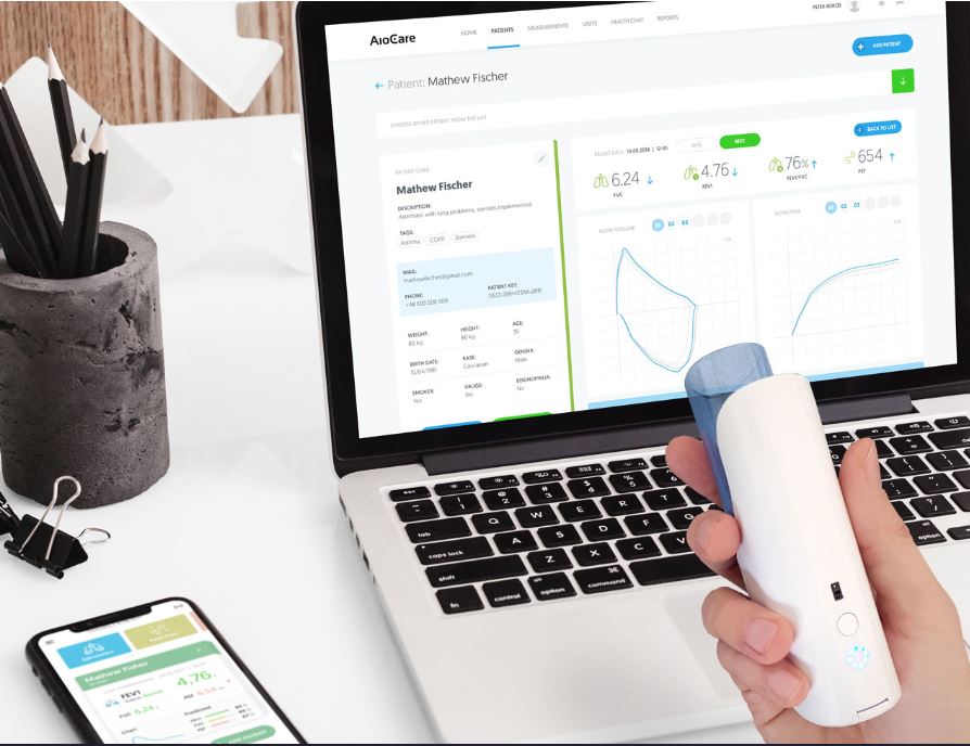 Aiocare mobil spirometriai rendszer- Tüdőközpont